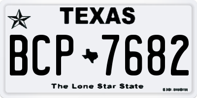 TX license plate BCP7682