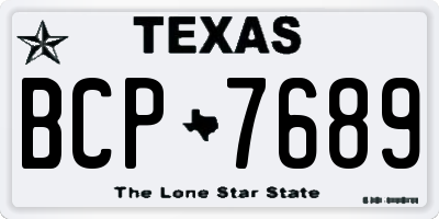 TX license plate BCP7689