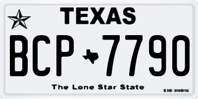 TX license plate BCP7790