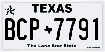 TX license plate BCP7791