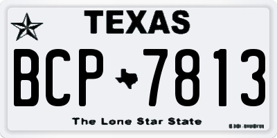 TX license plate BCP7813