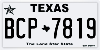 TX license plate BCP7819