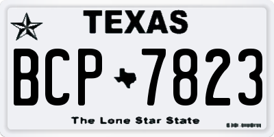TX license plate BCP7823