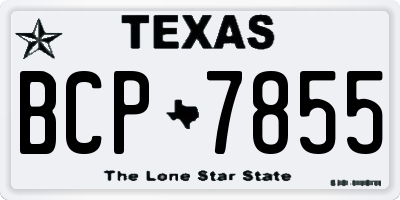 TX license plate BCP7855