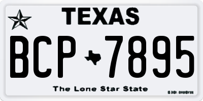 TX license plate BCP7895