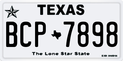TX license plate BCP7898