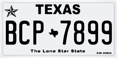 TX license plate BCP7899