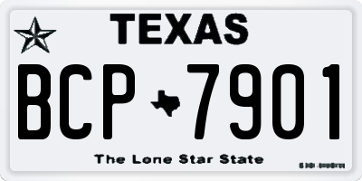 TX license plate BCP7901