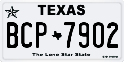 TX license plate BCP7902