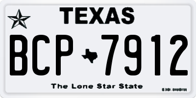 TX license plate BCP7912