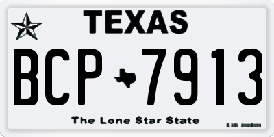 TX license plate BCP7913