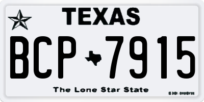 TX license plate BCP7915