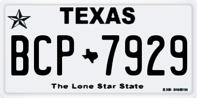 TX license plate BCP7929