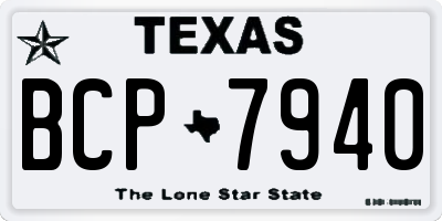 TX license plate BCP7940