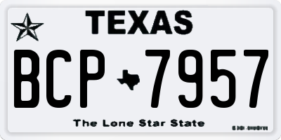 TX license plate BCP7957