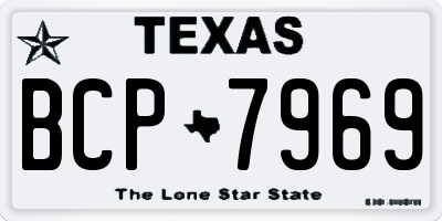 TX license plate BCP7969