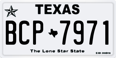 TX license plate BCP7971