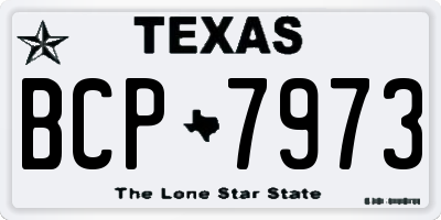 TX license plate BCP7973