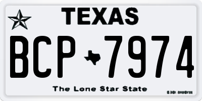 TX license plate BCP7974