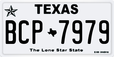 TX license plate BCP7979