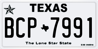 TX license plate BCP7991