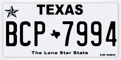TX license plate BCP7994