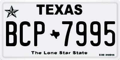 TX license plate BCP7995