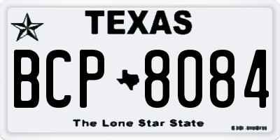 TX license plate BCP8084