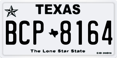 TX license plate BCP8164