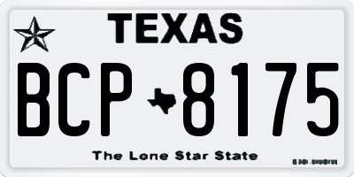 TX license plate BCP8175