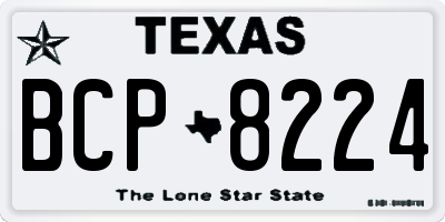 TX license plate BCP8224