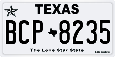 TX license plate BCP8235