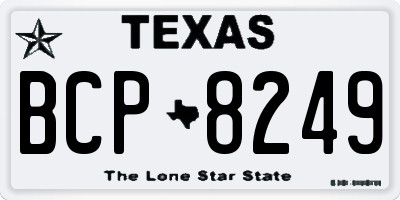 TX license plate BCP8249