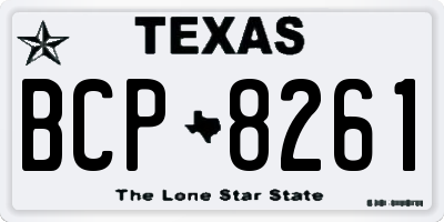TX license plate BCP8261