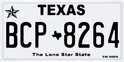 TX license plate BCP8264