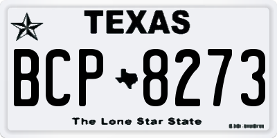 TX license plate BCP8273