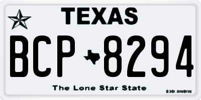 TX license plate BCP8294