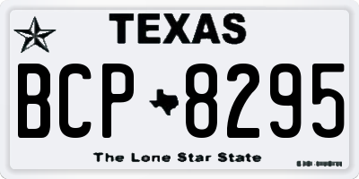 TX license plate BCP8295