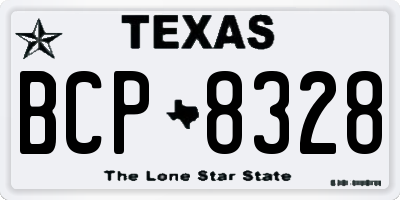 TX license plate BCP8328