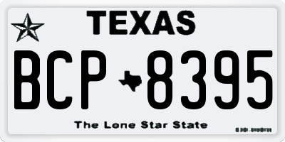 TX license plate BCP8395