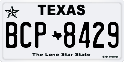 TX license plate BCP8429