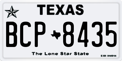 TX license plate BCP8435