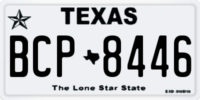 TX license plate BCP8446