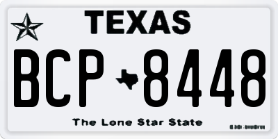 TX license plate BCP8448