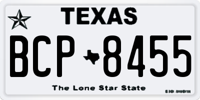TX license plate BCP8455