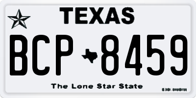 TX license plate BCP8459