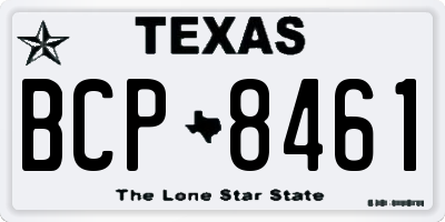 TX license plate BCP8461