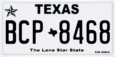 TX license plate BCP8468