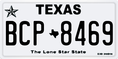 TX license plate BCP8469
