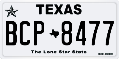 TX license plate BCP8477